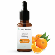 Load image into Gallery viewer, Orange Hemp Oil, 1000mg. 1 fl oz 30ml with immunity boost ,pain ,anxiety and sleep relief.
