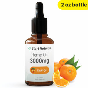 Orange Hemp Oil, 3000mg. 2 fl oz 60ml with immunity boost ,pain ,anxiety and sleep relief