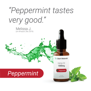 Peppermint Hemp Oil, 1000mg. 1 fl oz 30ml with immunity boost and ,pain ,anxiety and sleep relief